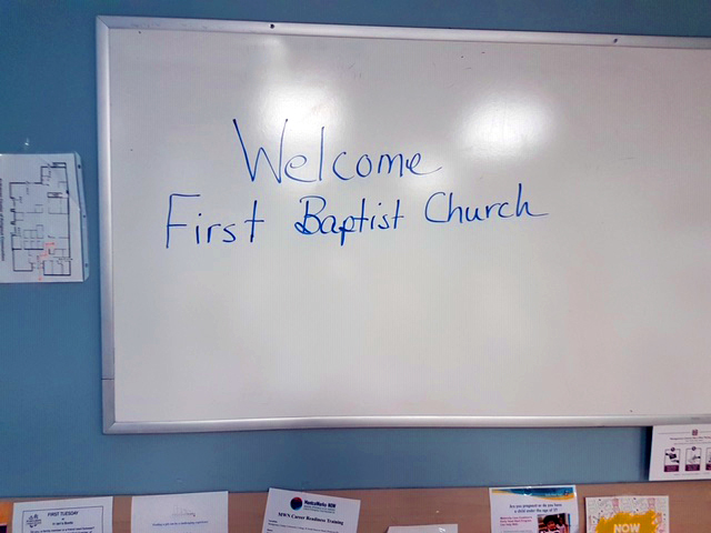 First Baptist sign